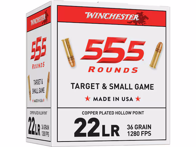 Winchester 22LR Ammo 36 Grain Plated Hollow Point (5550 rounds) - Image 1