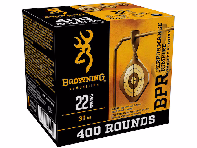 Browning BPR 22LR Ammo 36 Grain Plated Hollow Point (1600 rounds) - Image 1