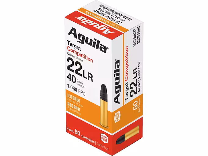 Aguila Target 22LR Ammo 40 Grain Round Nose (1000 rounds) - Image 1