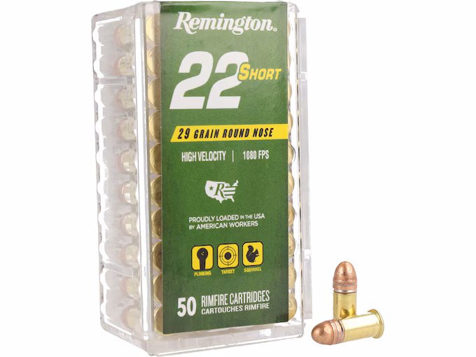 Remington 22 Short Ammo 29 Grain Plated Round Nose (5000 rounds) - Image 1