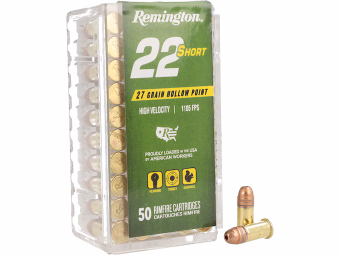 Remington 22 Short Ammo 27 Grain Plated Hollow Point (5000 rounds) - Image 1