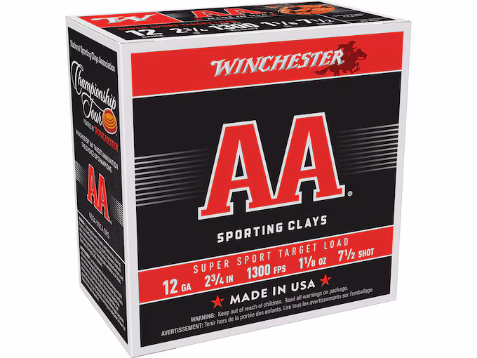 Winchester AA Super Sport Sporting Clays 12 Gauge Ammo (250 rounds) - Image 1