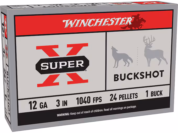 Winchester Super X Magnum 12 Gauge Buckshot Ammo 3 (250 rounds) - Image 1