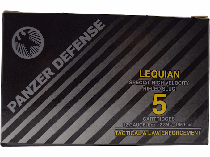 Panzer Defense Lequian 12 Gauge Rifled Slug 2-3/4" 1oz (250 rounds) - Image 1