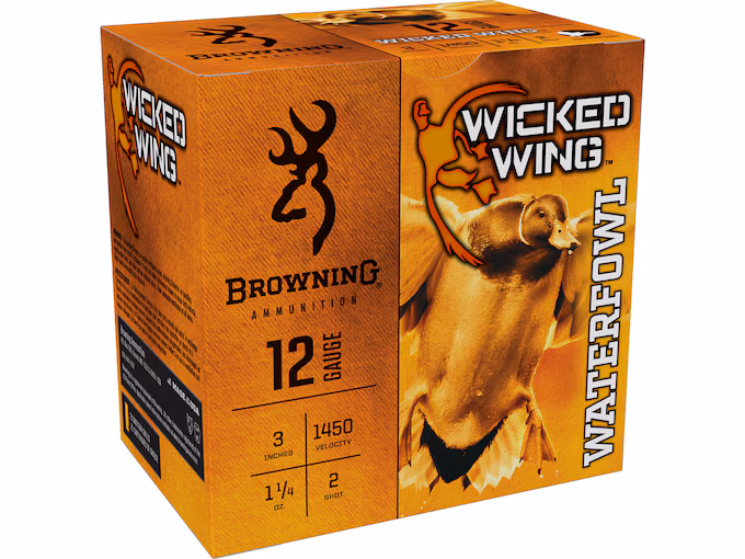 Browning Wicked Wing Waterfowl 12 Gauge Steel Ammo (250 rounds) - Image 1