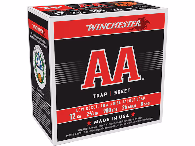 Winchester AA Low Recoil Target 12 Gauge Ammo (250) - Image 1