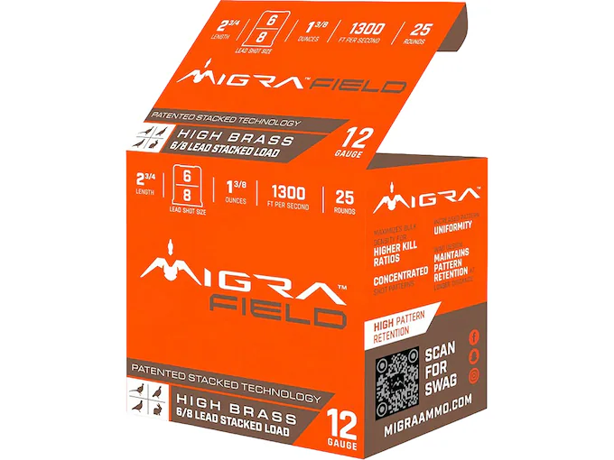Migra Field High Brass 12 Gauge Ammo (250 rounds) - Image 1