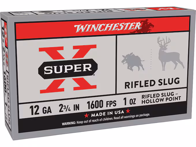 Winchester Super X 12 Gauge Rifled Slug 2-3/4" 1oz  (250 rounds) - Image 1