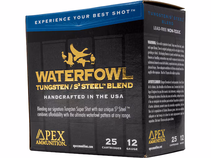 Apex Waterfowl TSS/S3 Steel Blend 12 Gauge Steel and Tungsten Ammo (250 rounds) - Image 1