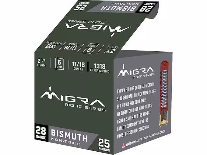 Migra Mono 28 Gauge Bismuth Ammo (250 rounds) - Image 1