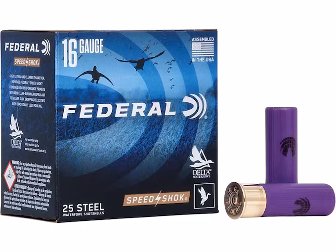 Federal Speed-Shok Waterfowl 16 Gauge Steel Ammo (250 rounds) - Image 1