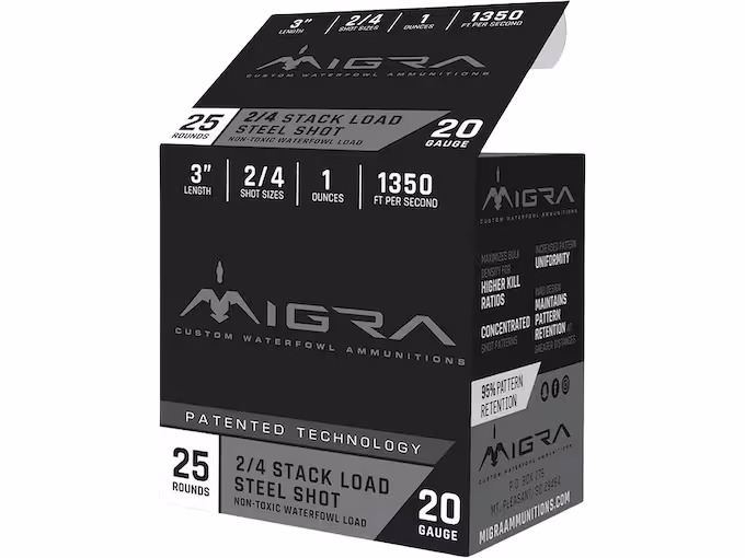 Migra Steel Waterfowl 20 Gauge Steel Ammo (250 rounds) - Image 1