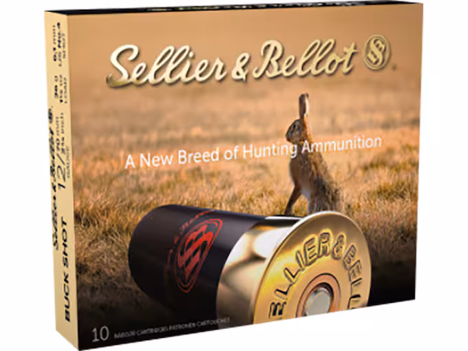 Sellier & Bellot 12 Gauge Ammo 2-3/4" #4 Buckshot 27 Pellets (250 rounds) - Image 1
