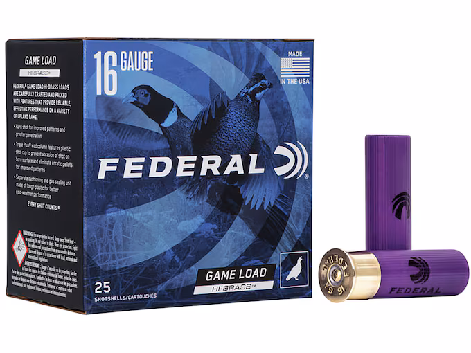 Federal Game Load Upland Hi-Brass 16 Gauge Ammo (250 rounds) - Image 1