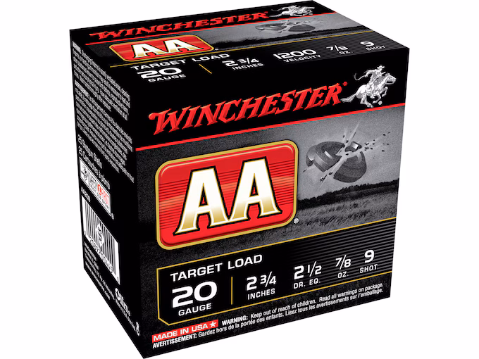 Winchester AA Target 20 Gauge Ammo (250 rounds) - Image 1