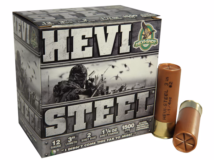 Hevi-Shot Hevi-Steel Waterfowl 12 Gauge Steel Ammo (250 rounds) - Image 1