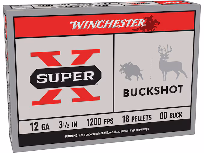 Winchester Super X 12 Gauge Buckshot Ammo 3-1/2" (250 rounds) - Image 1