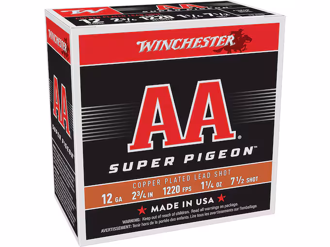 Winchester AA Super Pigeon 12 Gauge Ammo (25 rounds) - Image 1