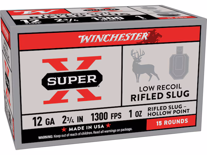 Winchester Super X Low Recoil 12 Gauge Rifled Slug 2-3/4" 1oz (150 rounds) - Image 1