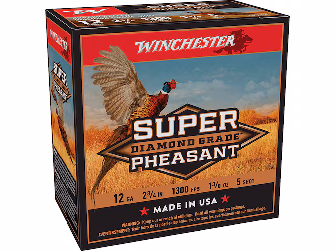 Winchester Super Pheasant Diamond Grade 12 Gauge Copper Plated Lead Ammo (250 rounds) - Image 1
