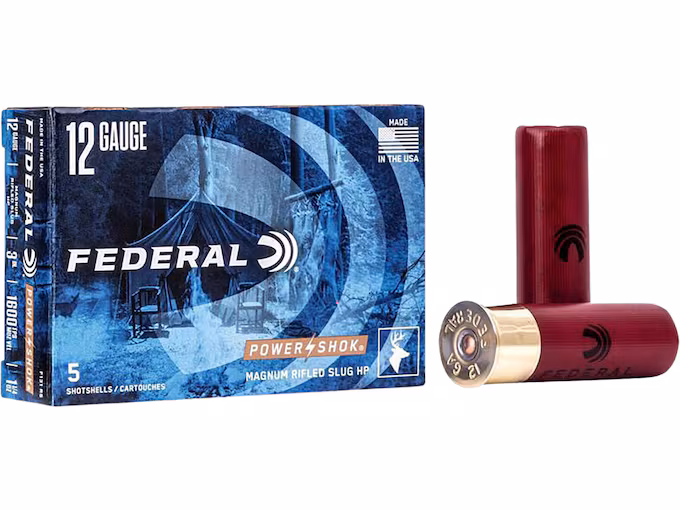 Federal Power-Shok 12 Gauge Hollow Point Rifled Slug 3" 1-1/4oz (250 rounds) - Image 1