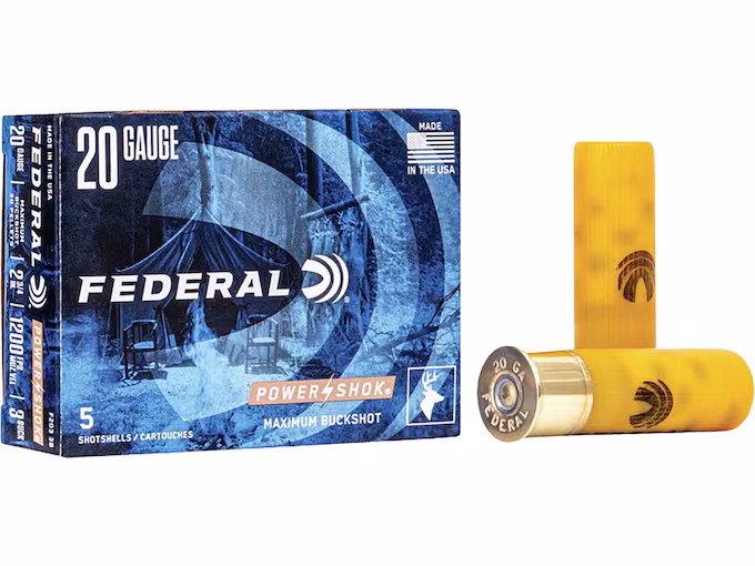 Federal Power-Shok 20 Gauge Buckshot Ammo 2-3/4" (250 rounds) - Image 1