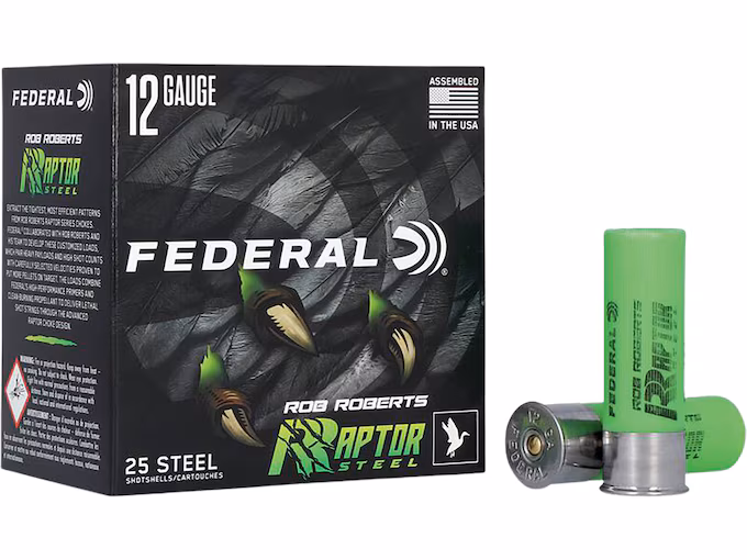 Federal Rob Roberts Raptor Waterfowl 12 Gauge Steel Ammo (250 rounds) - Image 1