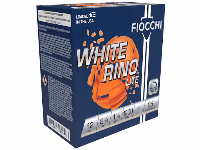 Fiocchi White Rino Light Target 12 Gauge Ammo (250 rounds) - Image 1