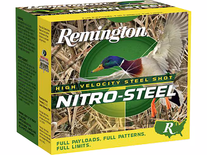 Remington Nitro-Steel High Velocity 12 Gauge Zinc Plated Steel Ammo (250 rounds) - Image 1
