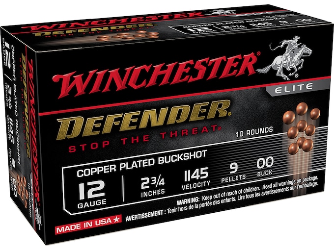 Winchester Defender 12 Gauge Buckshot Ammo 2-3/4"(100 rounds) - Image 1