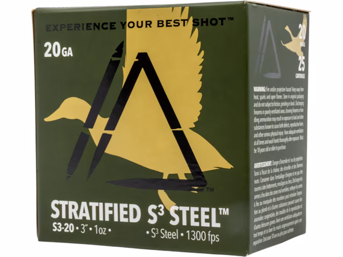 Apex Ammunition S3 Stratified Waterfowl 20 Gauge Steel Ammo (200 rounds) - Image 1