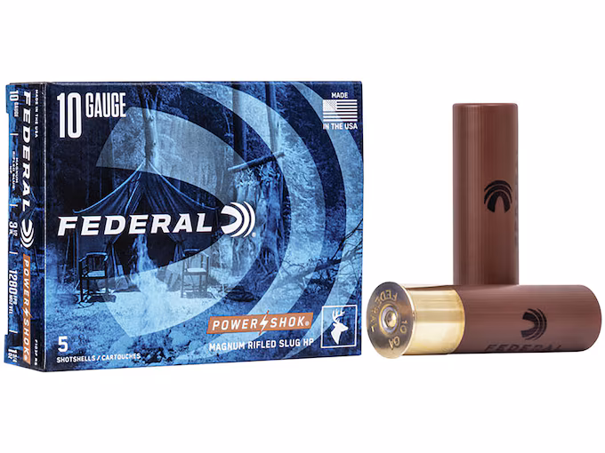 Federal Power-Shok 10 Gauge Rifled Slug 3-1/2" 1-3/4oz (50 rounds) - Image 1
