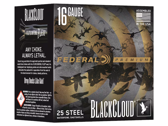 Federal Premium Black Cloud Waterfowl 16 Gauge Steel Ammo (250 rounds) - Image 1