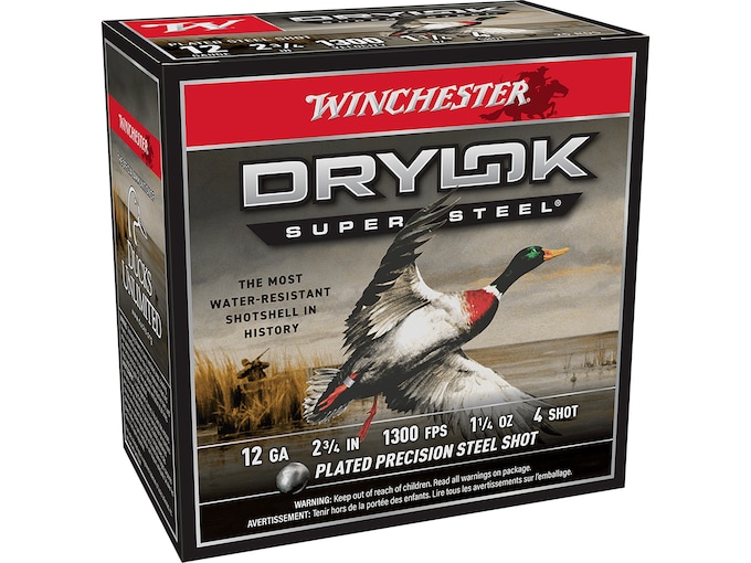 Winchester Drylok Super Steel Magnum Waterfowl 12 Gauge Steel Ammo (250 rounds) - Image 1