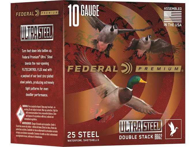 Federal Premium Ultra Steel Waterfowl 10 Gauge Steel Ammo (250 rounds) - Image 1
