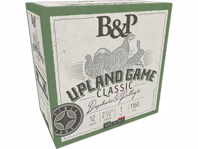 B&P Upland Game Classic 12 Gauge Nickel Plated Lead Ammo (250 rounds) - Image 1