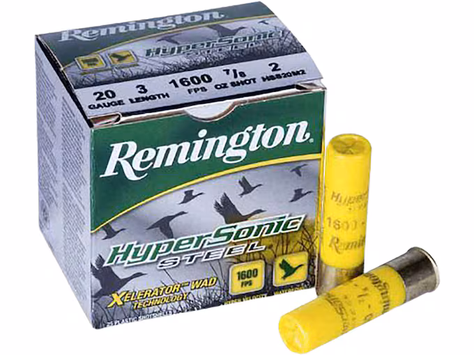 Remington HyperSonic Waterfowl 20 Gauge Steel Ammo (250 rounds) - Image 1