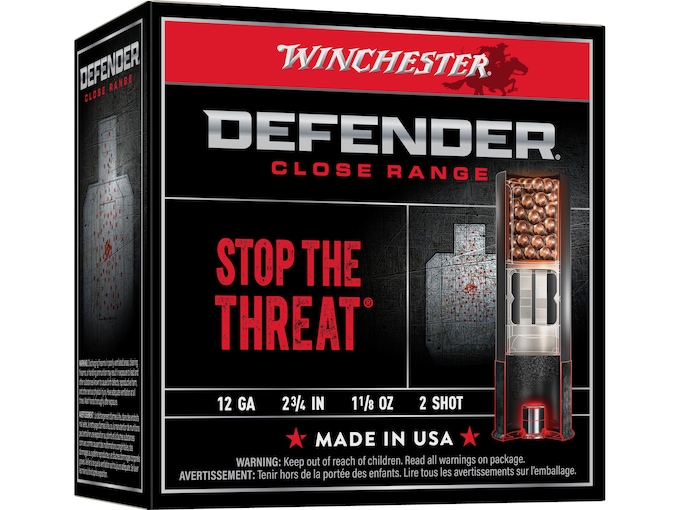 Winchester Defender 12 Gauge Copper Plated Lead Ammo (250 rounds) - Image 1