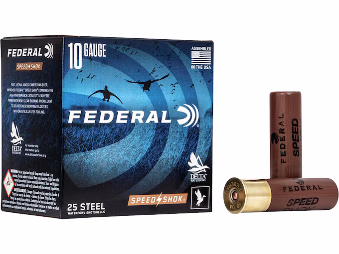 Federal Speed-Shok Waterfowl 10 Gauge Steel Ammo (250 rounds) - Image 1