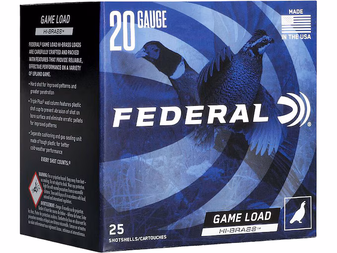 Federal Premium Game Load Upland Hi-Brass 20 Gauge Ammo - Image 1