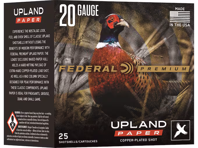 Federal Premium Upland Paper 20 Gauge Copper Plated Lead Ammo - Image 1