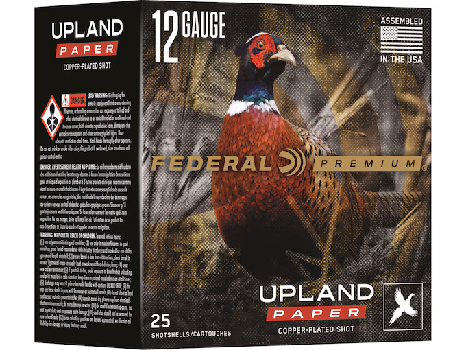 Federal Premium Upland Paper 12 Gauge Copper Plated Lead Ammo - Image 1