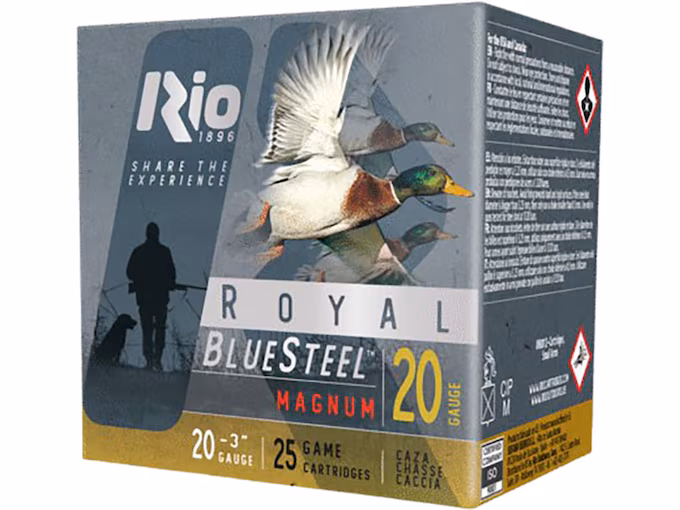 Rio Ammunition Royal BlueSteel High Velocity 20 Gauge Steel Ammo - Image 1